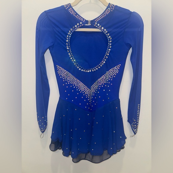 Blue Rhinestone Figure Skating Dress Brand New⛸️⭐️ - Picture 3 of 4